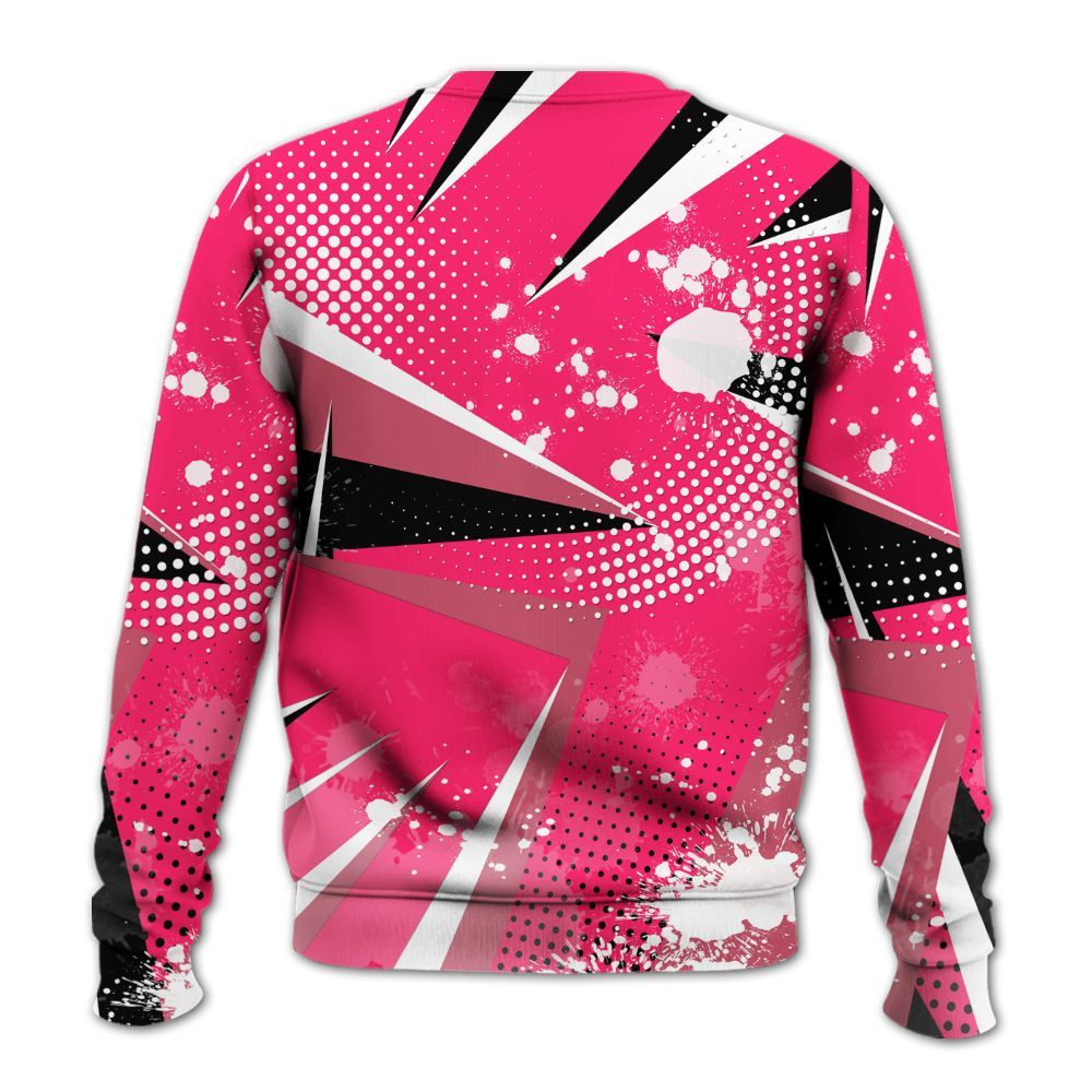 Sweatshirt To Match A'One Hyper Pink Shirt, Poly Trust No One Dripping All Over Print