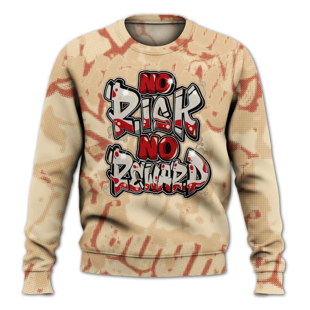 Sweatshirt To Match Dunk Low Strawberry Waffle - No Risks No Reward Street All Over Print