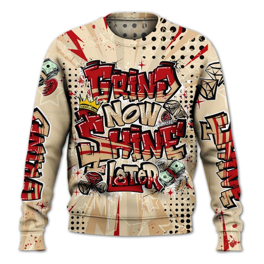 Sweatshirt To Match Dunk Low Strawberry Waffle - Grind2 Shine Later All Over Print