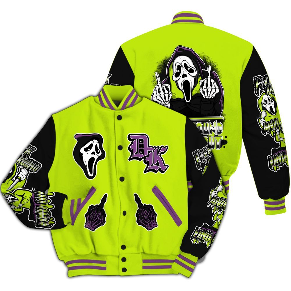 Varsity Jacket To Match GS Black Barely Volt 11s - F#CK And Find Out Graphic All Over Print