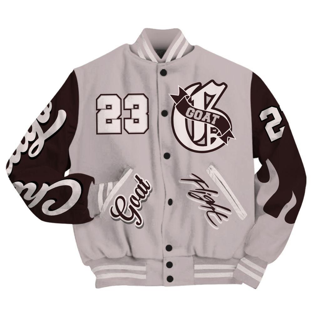 Varsity Jacket To Match AMM Air Smokey Mauve 6s - The G.O.A.T Streetwear All Over Print