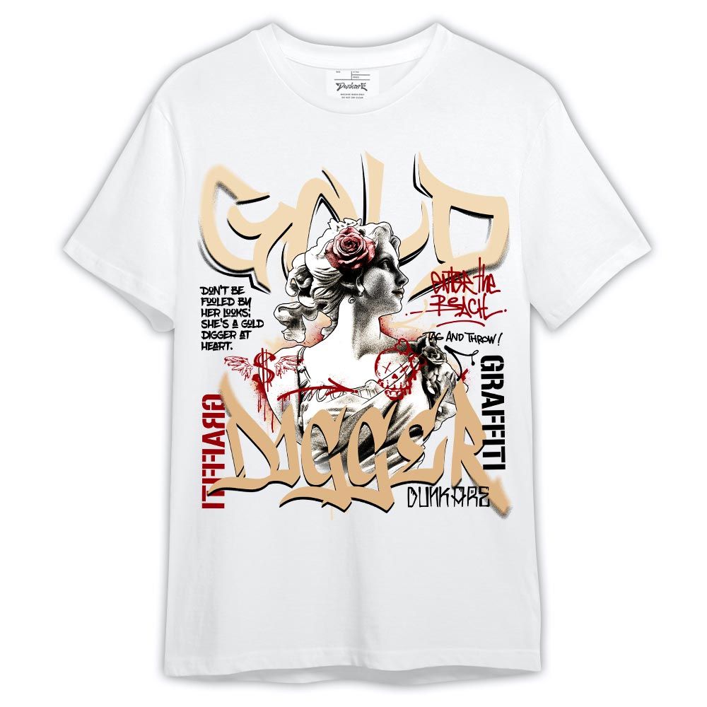 Shirt To Match Dunk Low Strawberry Waffle - Graphic Gold Digger Shirt Outfit