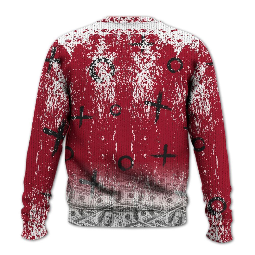 Knitted Sweater To Match High OG Black Toe Reimagined 1s - Selfmade Unique Grunge