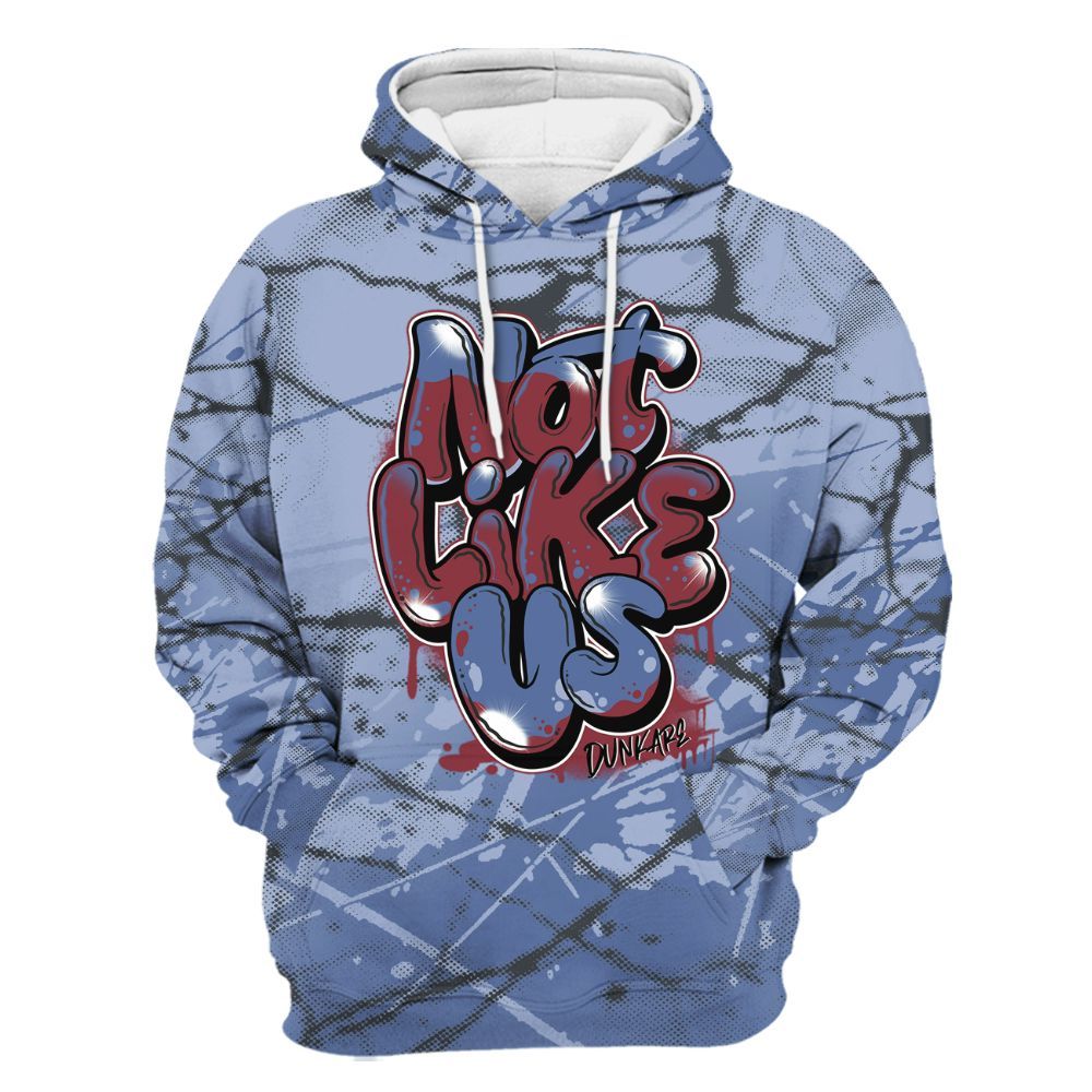Hoodie To Match Black Metallic 5s - None Like Us Graphic All Over Print