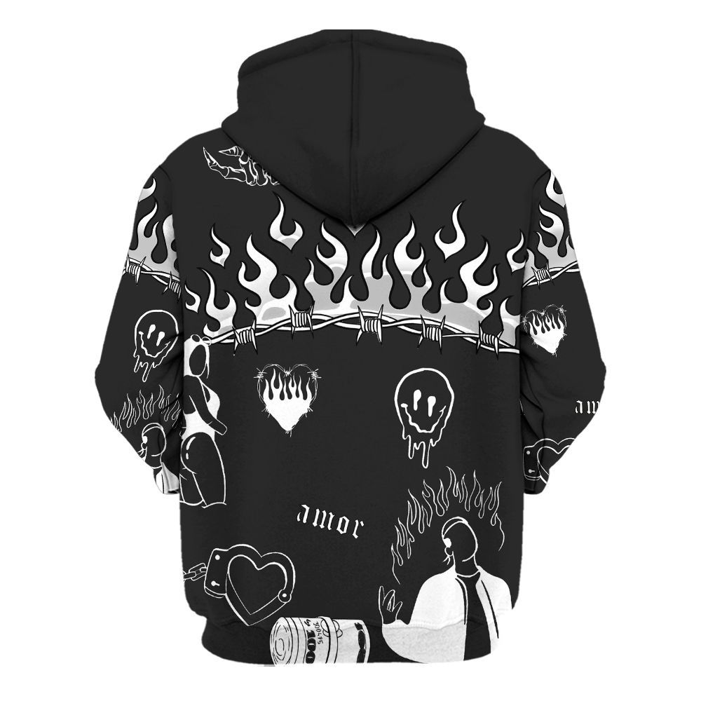 Hoodie To Match Black Cat NET 4s - Snake Trust No One All Over Print