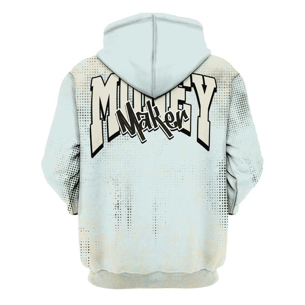 Hoodie To Match Pure Platinum 4s - Move In Silence Money Street Retro All Over Print