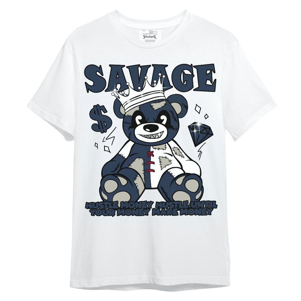 Shirt To Match White Midnight Navy 6s - Savages Bear Unisex Shirt