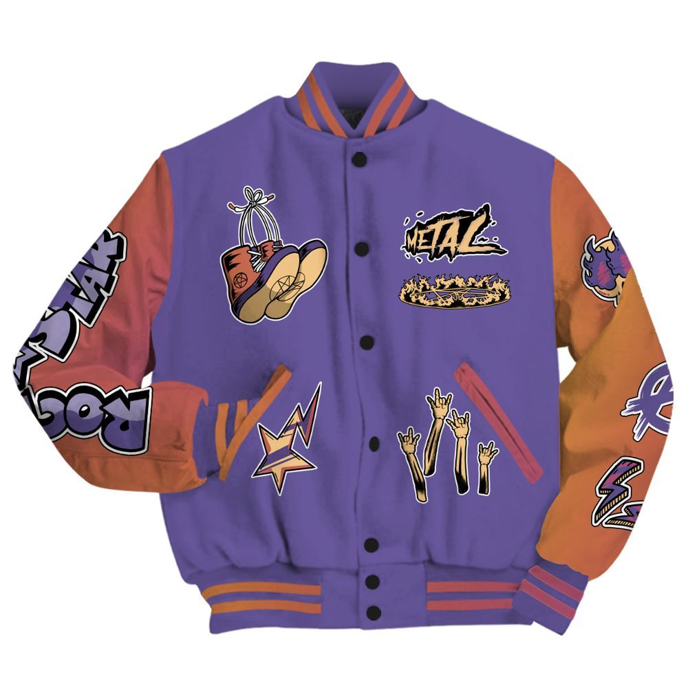 Varsity Jacket To Match Book Sunset 1s - Punk Rock Raccoon All Over Print