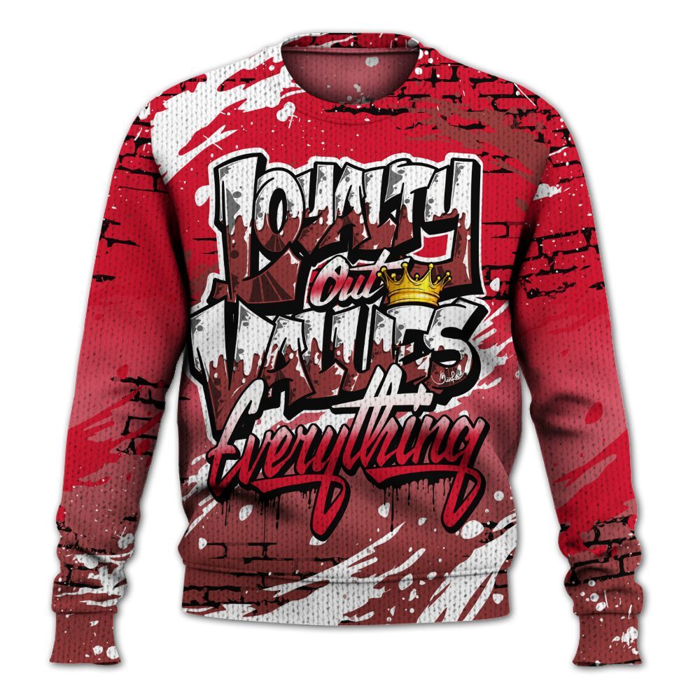 Knitted Sweater To Match Air Max Sunder Gore Tex Fire Red - Values Of Loyalty Drip