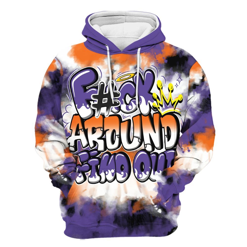 Hoodie To Match Air Max Waffle SP Voltage Purple - Tie Dye FK Around Find Out All Over Print