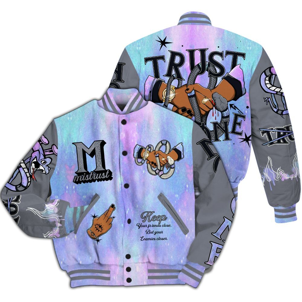 Varsity Jacket To Match Zen Master 4s - Trust No One Snake-Bite Street Style All Over Print