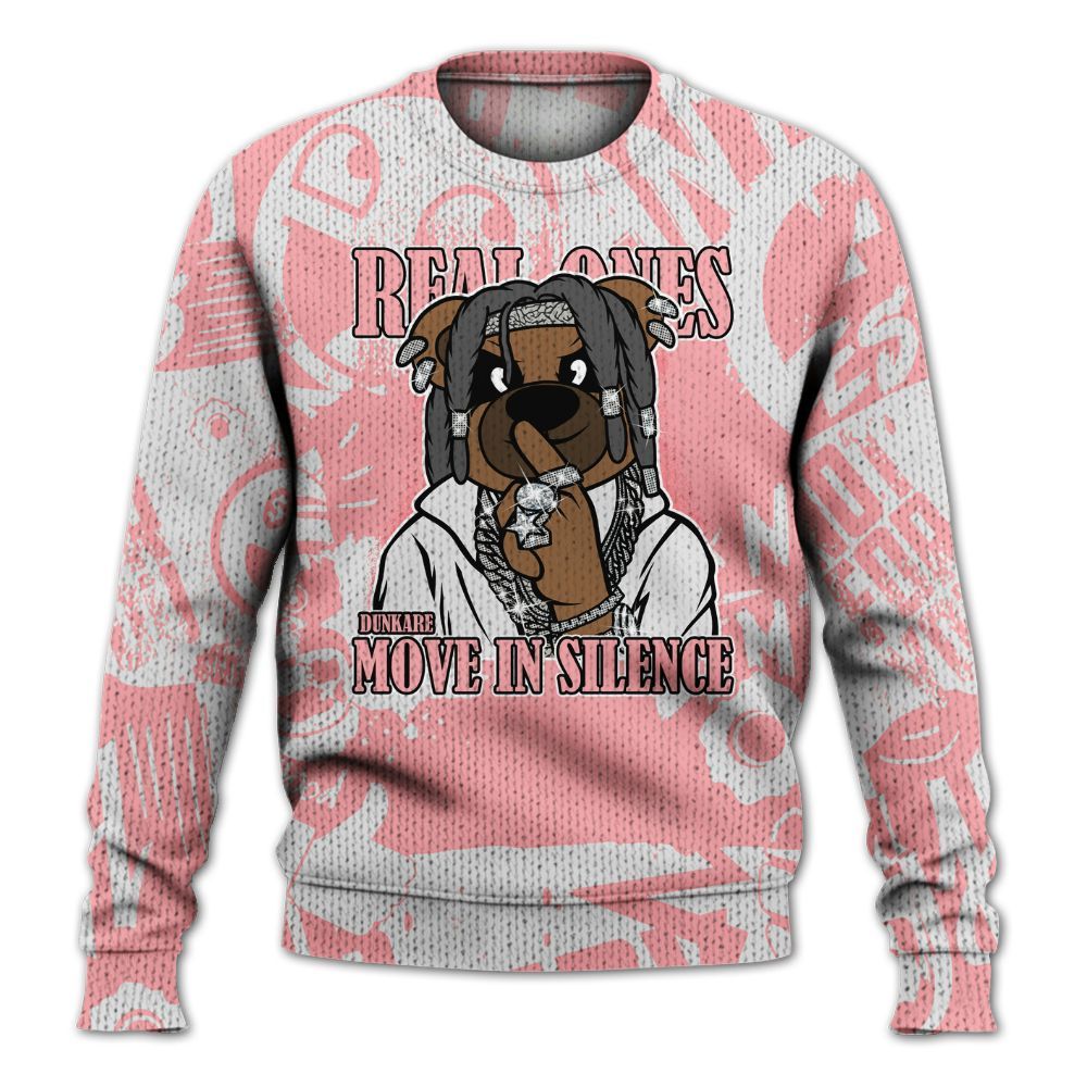 Knitted Sweater To Match Retro Wings 3s - Silent Achievers Bear Monogram Graffiti