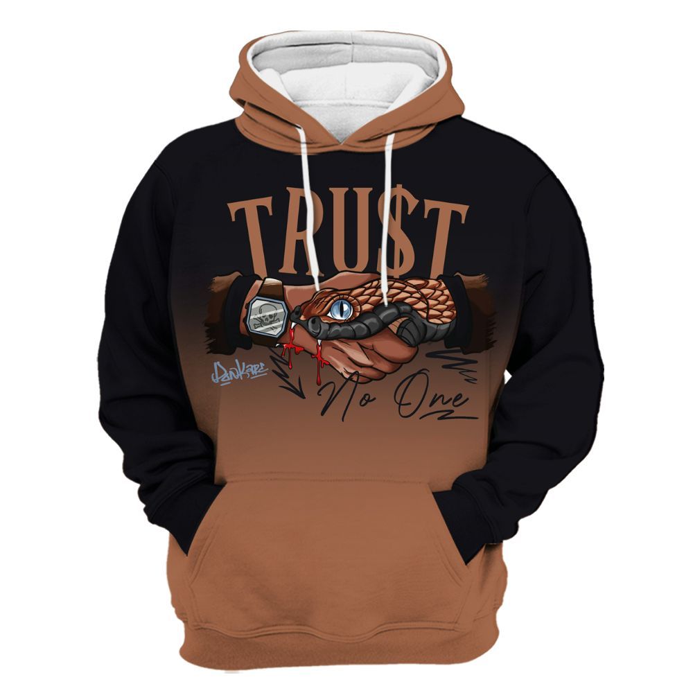 Hoodie To Match Air Foamposite Metallic Copper - Snake Trust No One Drip All Over Print