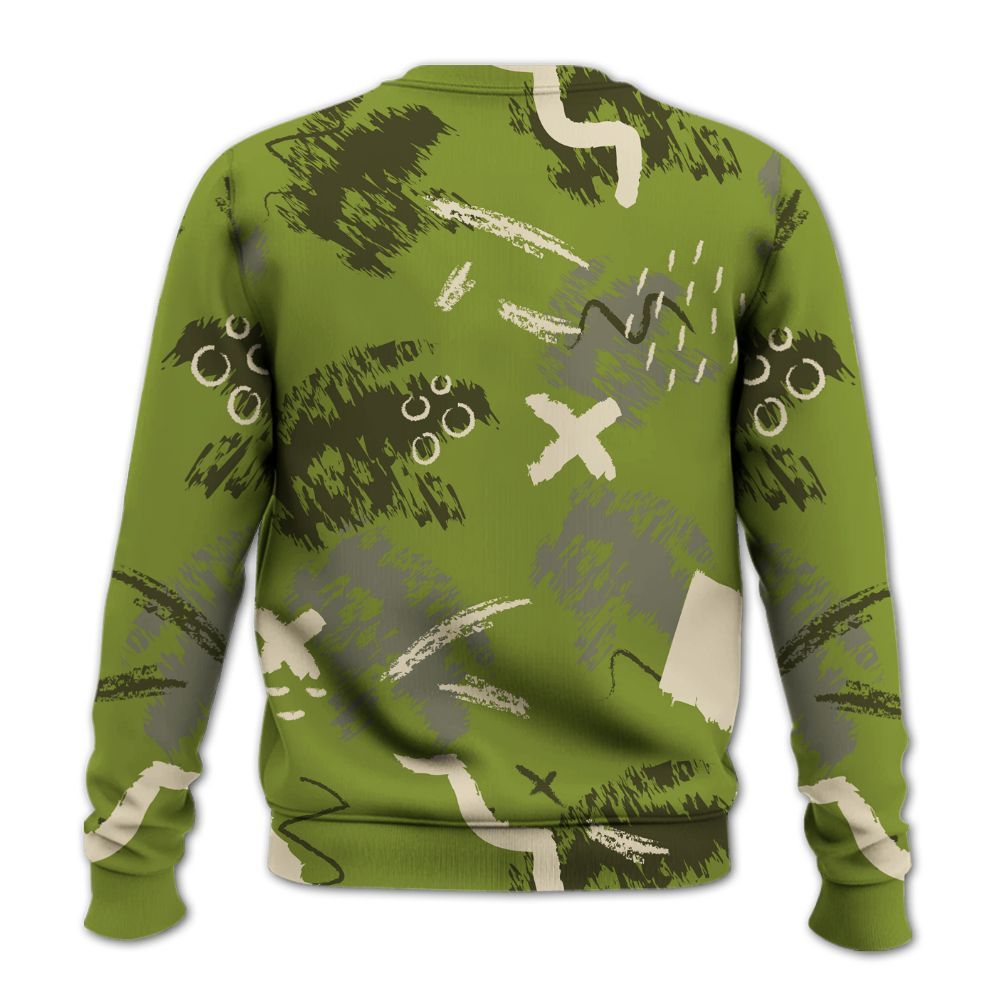 Sweatshirt To Match SB Dunk Low Asparagus - Hustle Grind Pray Retro All Over Print
