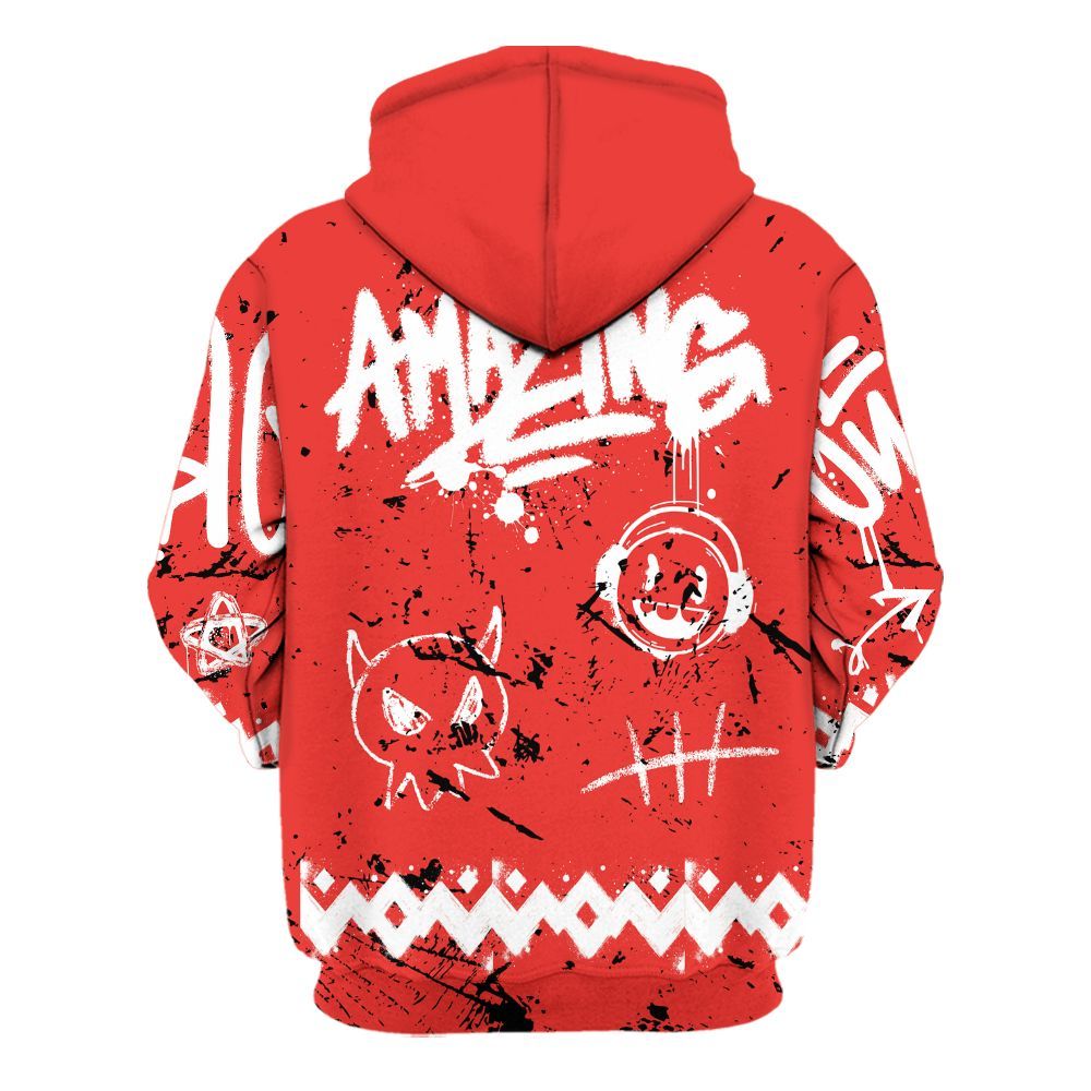 Hoodie To Match Vomero 5 Bright Crimson - Friday Sneaker Crayon All Over Print