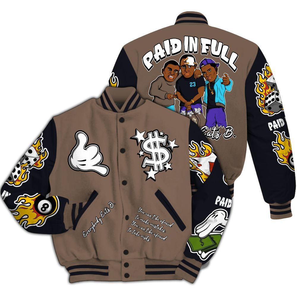 Varsity Jacket To Match Olive Concord 9s - Everybody Paid In Full Graphic All Over Print