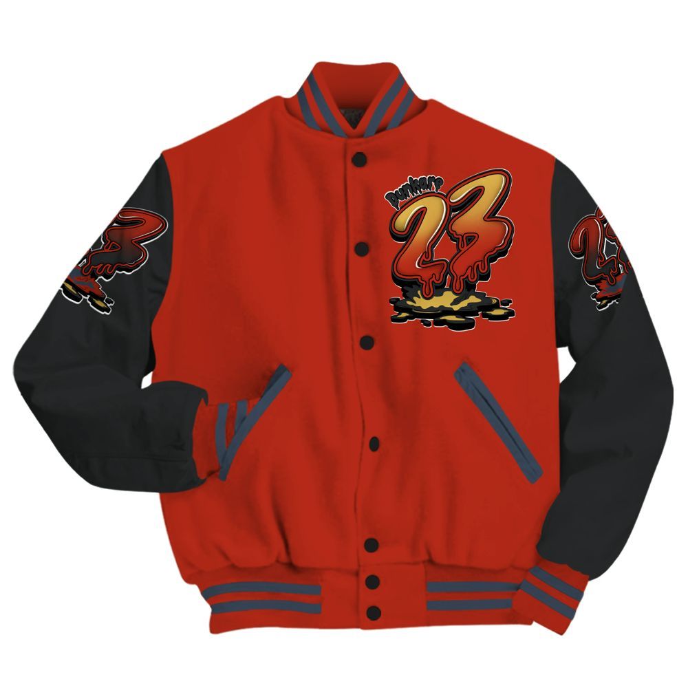 Varsity Jacket To Match Low Lucky Cat 1s - Custom Name 23 Drip All Over Print