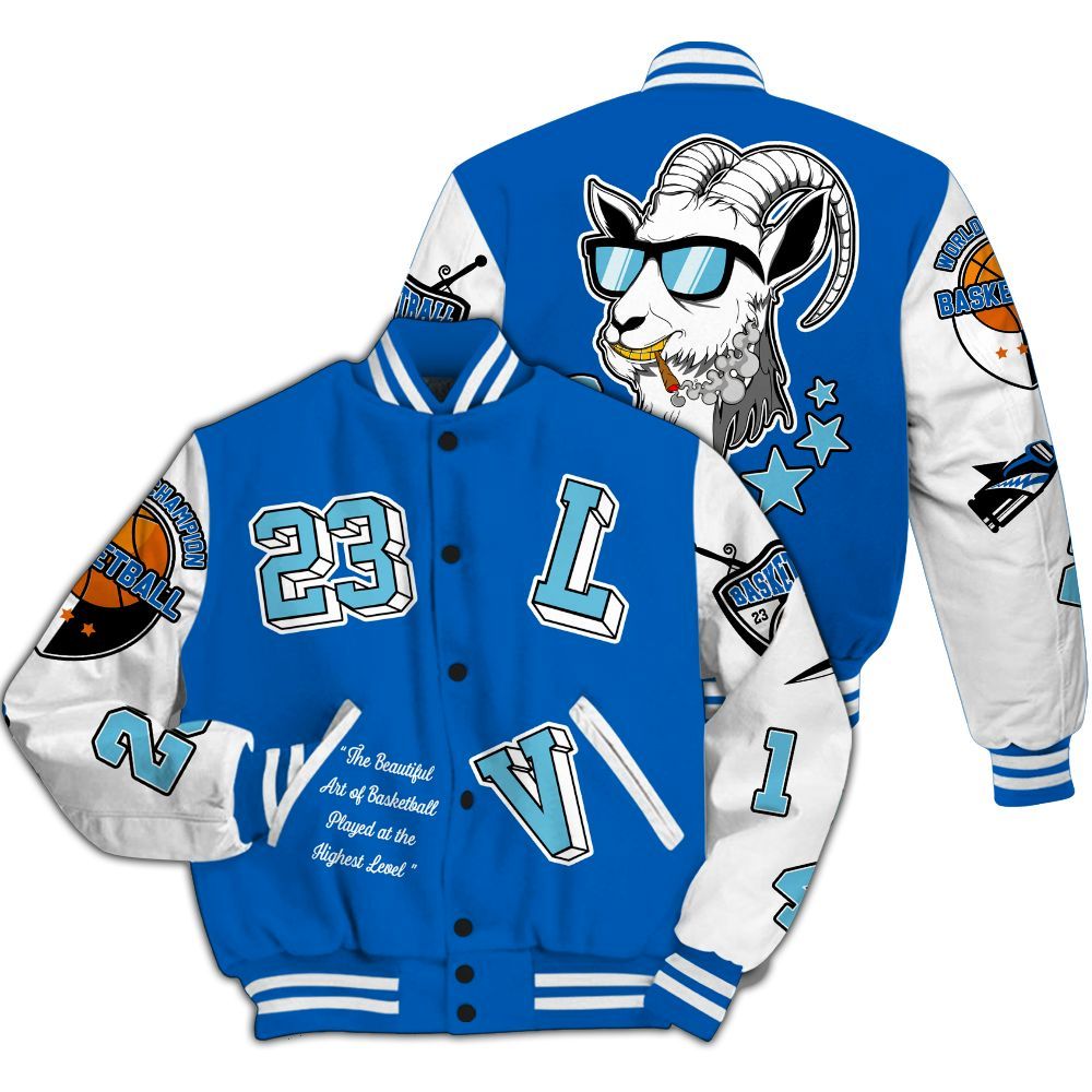Varsity Jacket To Match Dunk Low Argon - The GOAT Got Em Streetwear All Over Print