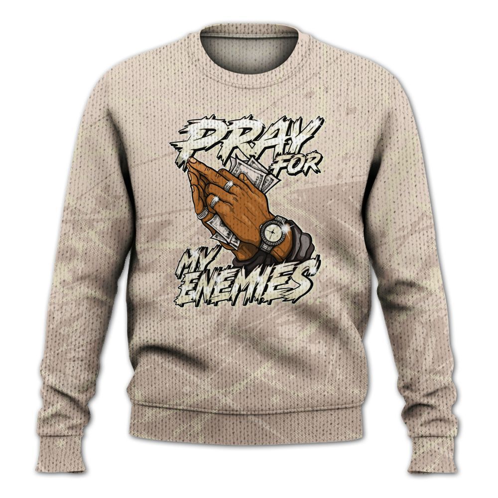 Knitted Sweater To Match A Ma Maniere X Fossil Stone 4s - Prayed For Enemies Graphic