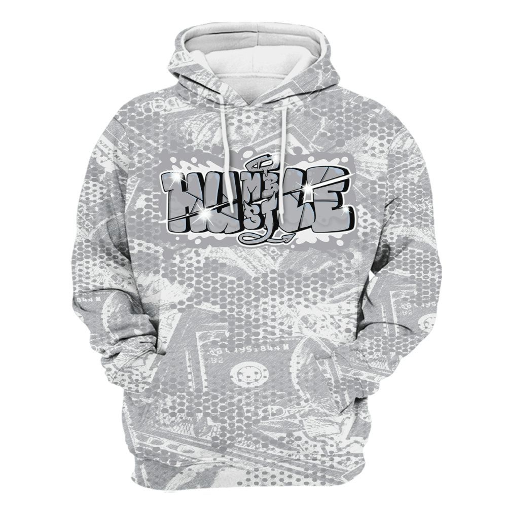 Hoodie To Match Low OG Wolf Grey 1s - Humbled Hustles Graphic Banknotes All Over Print