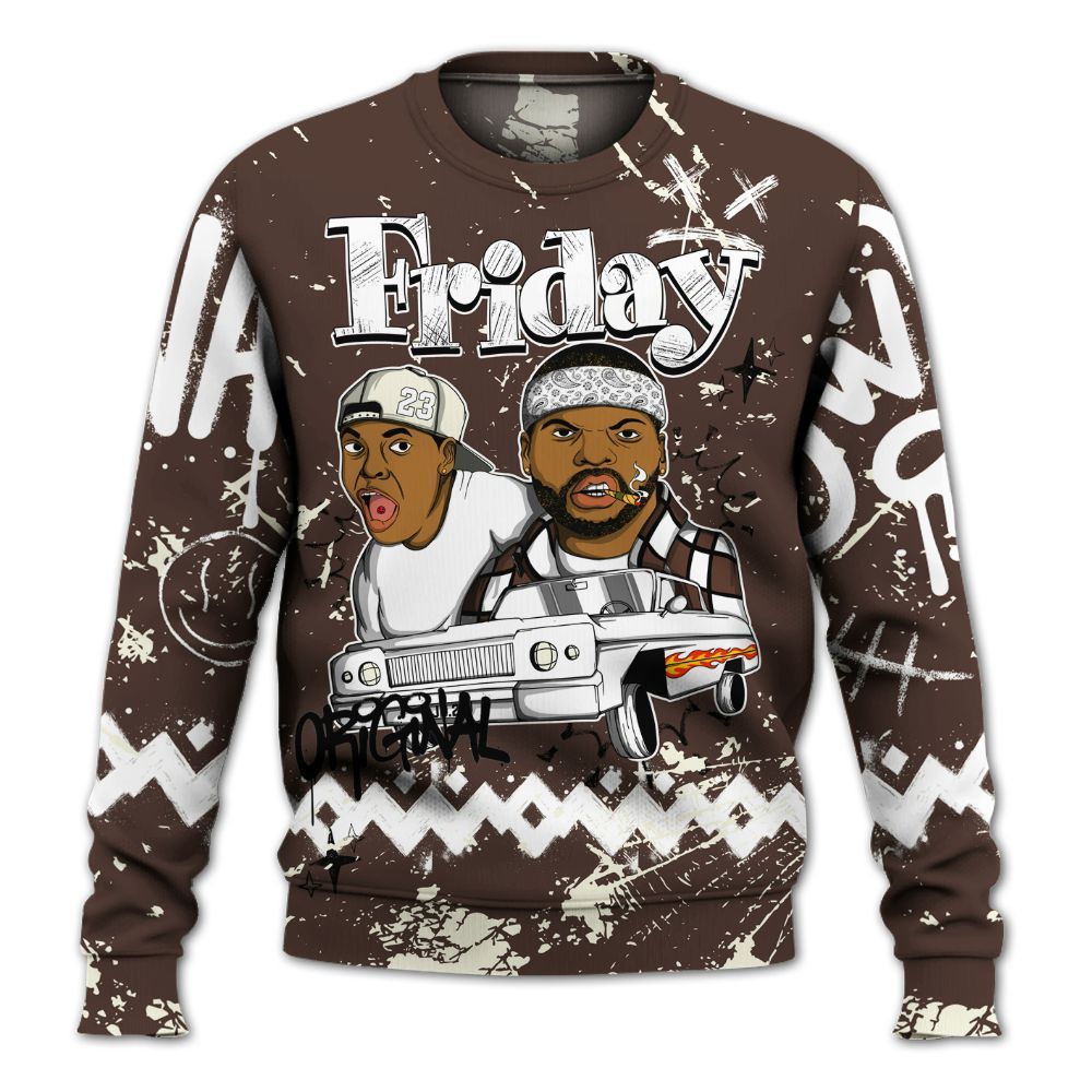 Sweatshirt To Match SoleFly Cafecito 12s - Friday Sneaker Crayon All Over Print