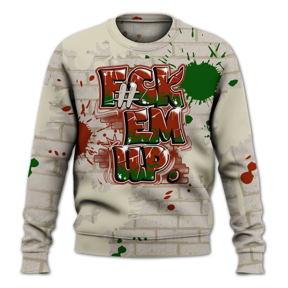 Sweatshirt To Match El Grito 5s - F#ck Em Graphic Brick Art All Over Print