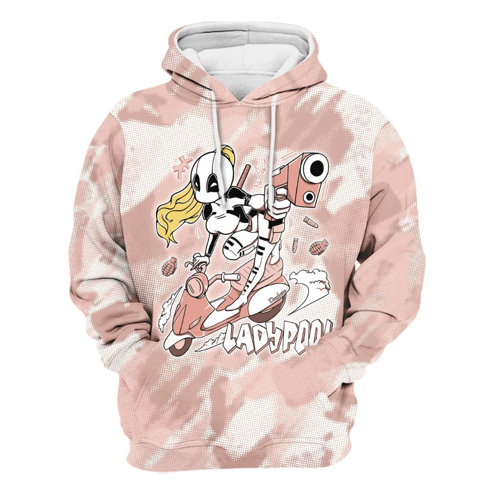 Hoodie To Match Low Legend Pink 11s - Lady Pool Cartoon Abstract Halftone All Over Print