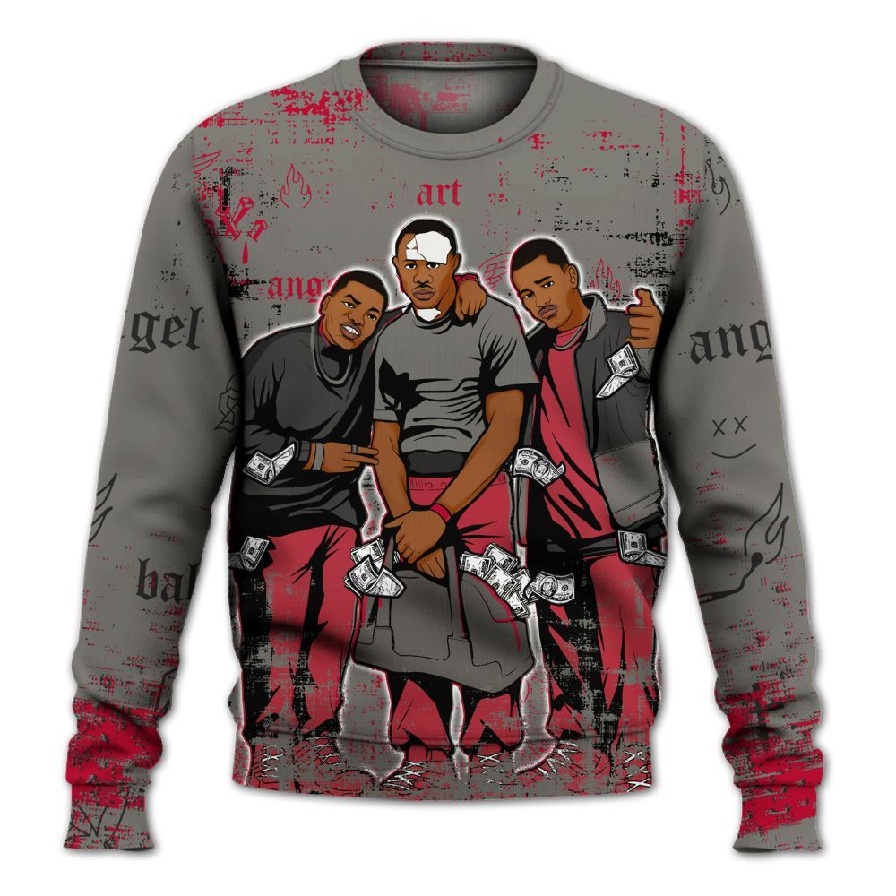 Sweatshirt To Match Shadow 2025 10s Shirt, Paid In Full Money All Over Print