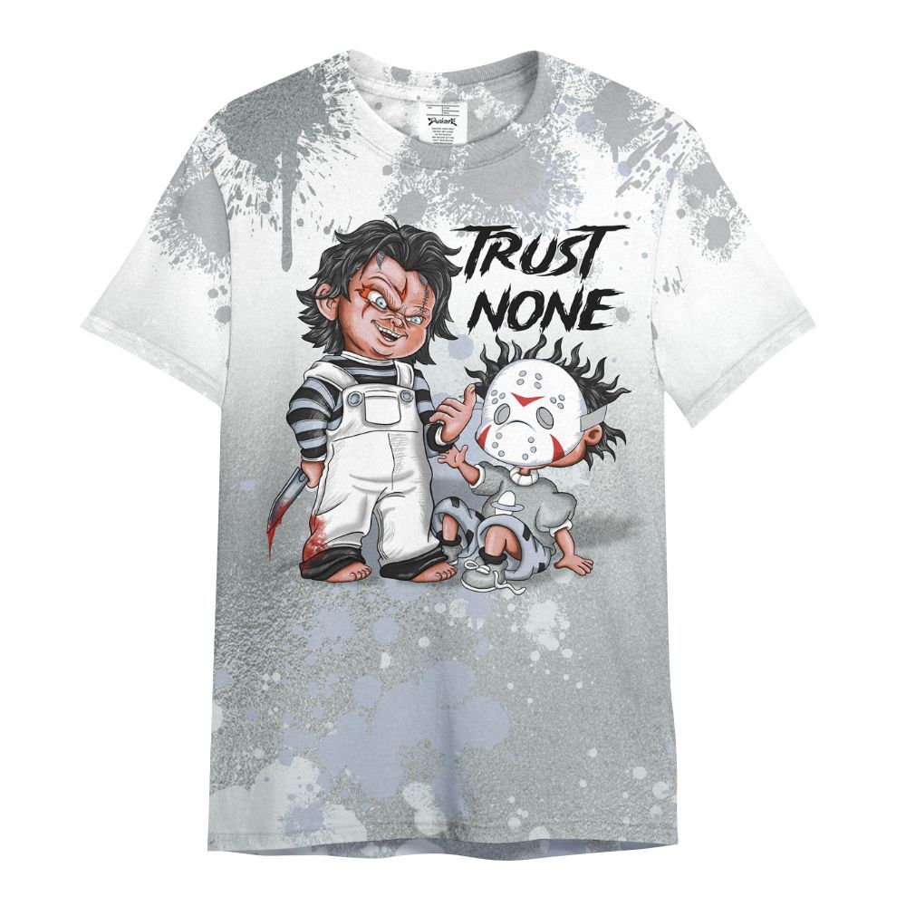 Shirt To Match White Metallic 2026 5s - Trust No One Scary All Over Print
