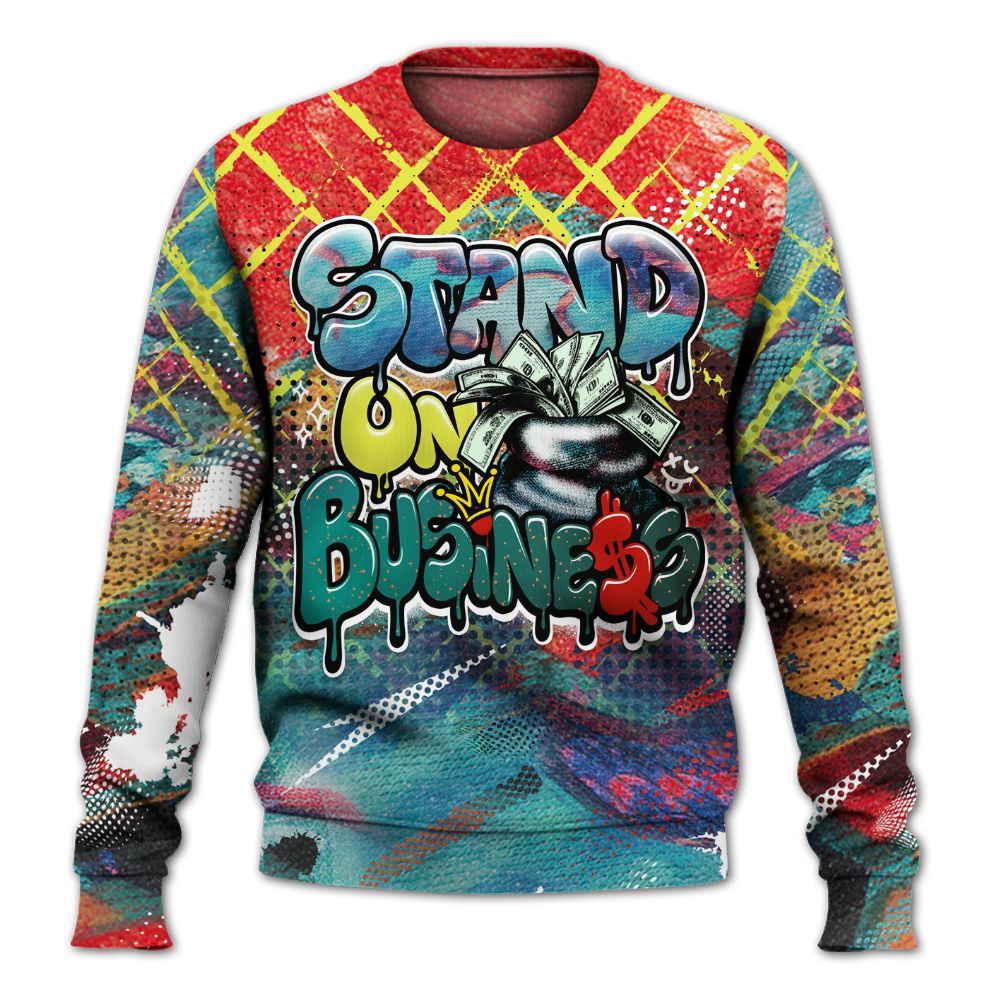 Sweatshirt To Match Kobe 8 What The - Halftone Stand Business Dripping All Over Print