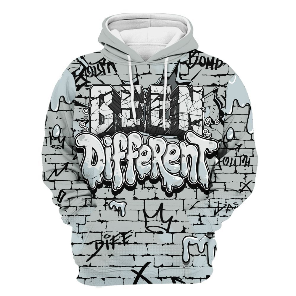 Hoodie To Match Black Wolf Grey 12s - Been Different Drippin Streetwear All Over Print