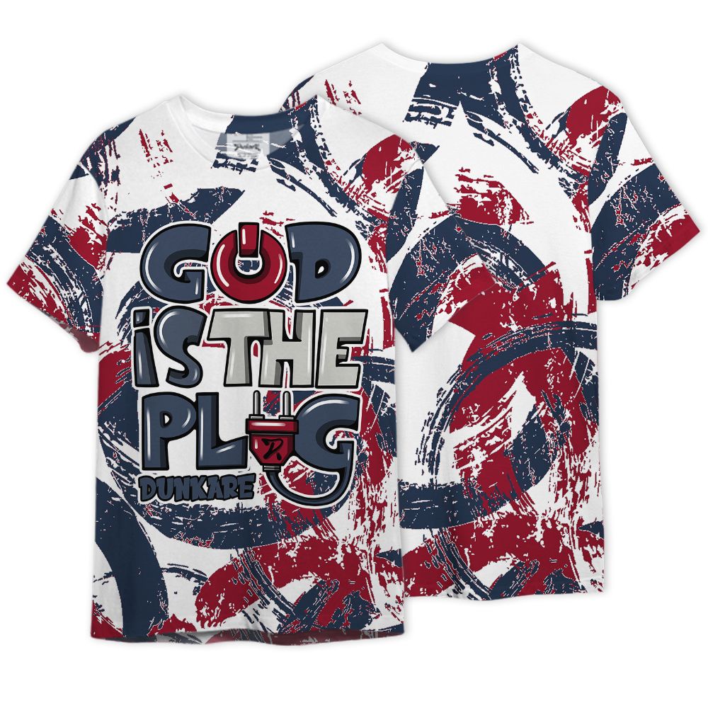 Shirt To Match Retro Olympic 6s - God Is The Power Cord Circle Paint Splash Graphic Shirt Unisex
