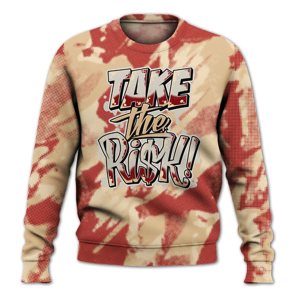 Sweatshirt To Match Dunk Low Strawberry Waffle - Take Risks Abstract All Over Print