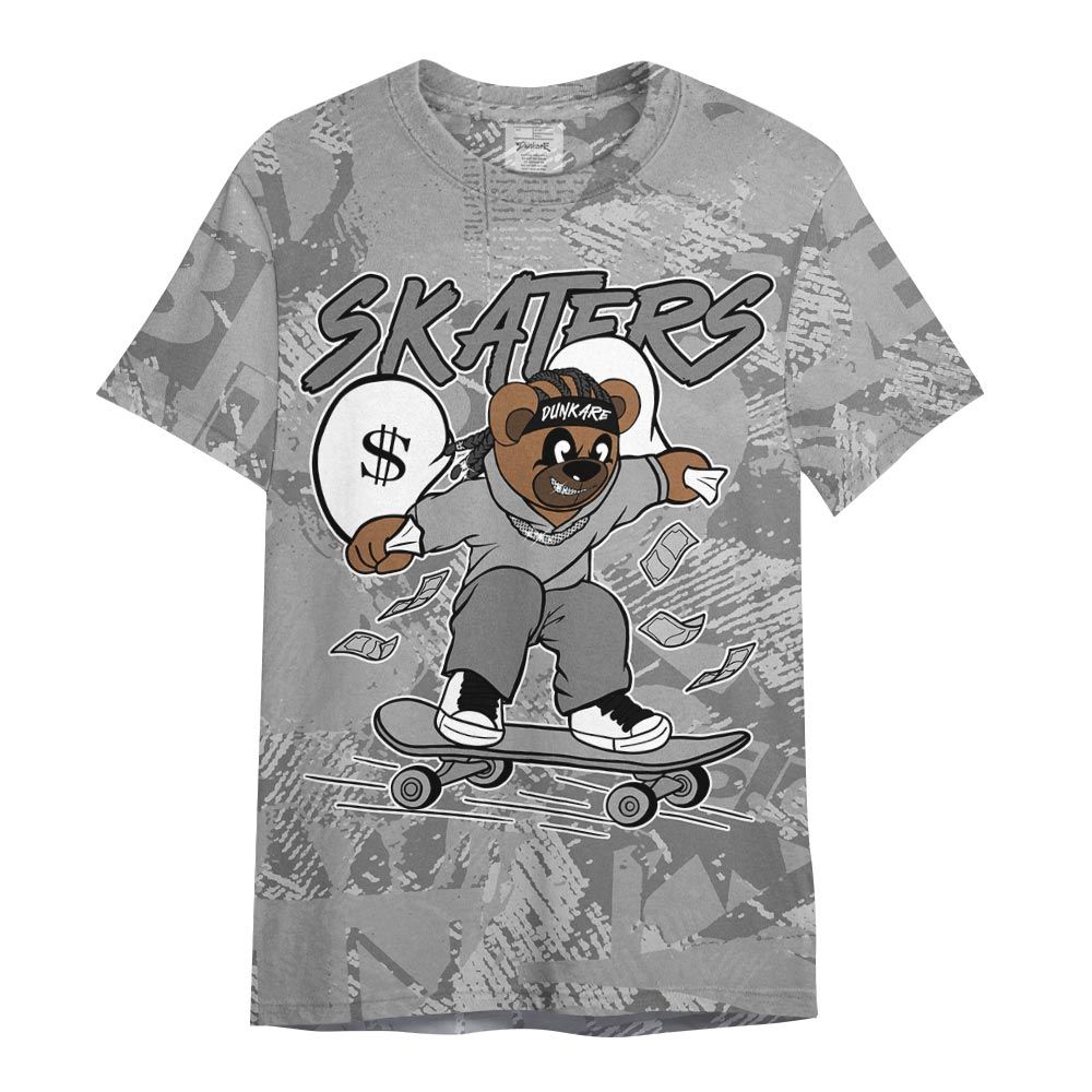 Shirt To Match Black Wolf Grey 12s - Skaters Bear Abstract Graffiti Shirt Unisex