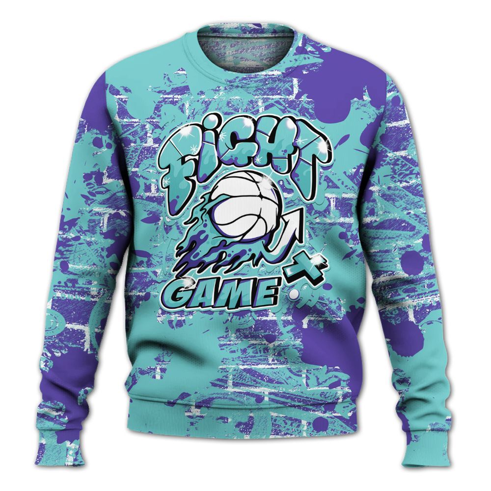 Sweatshirt To Match Low Hornets 1s - Fighter Games Graphic Street Art All Over Print