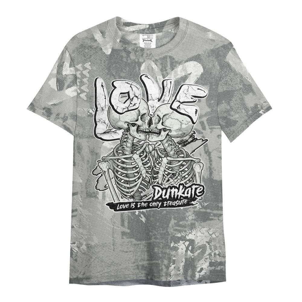 Shirt To Match Retro Wet Cement 4s - Skull Love All Over Print