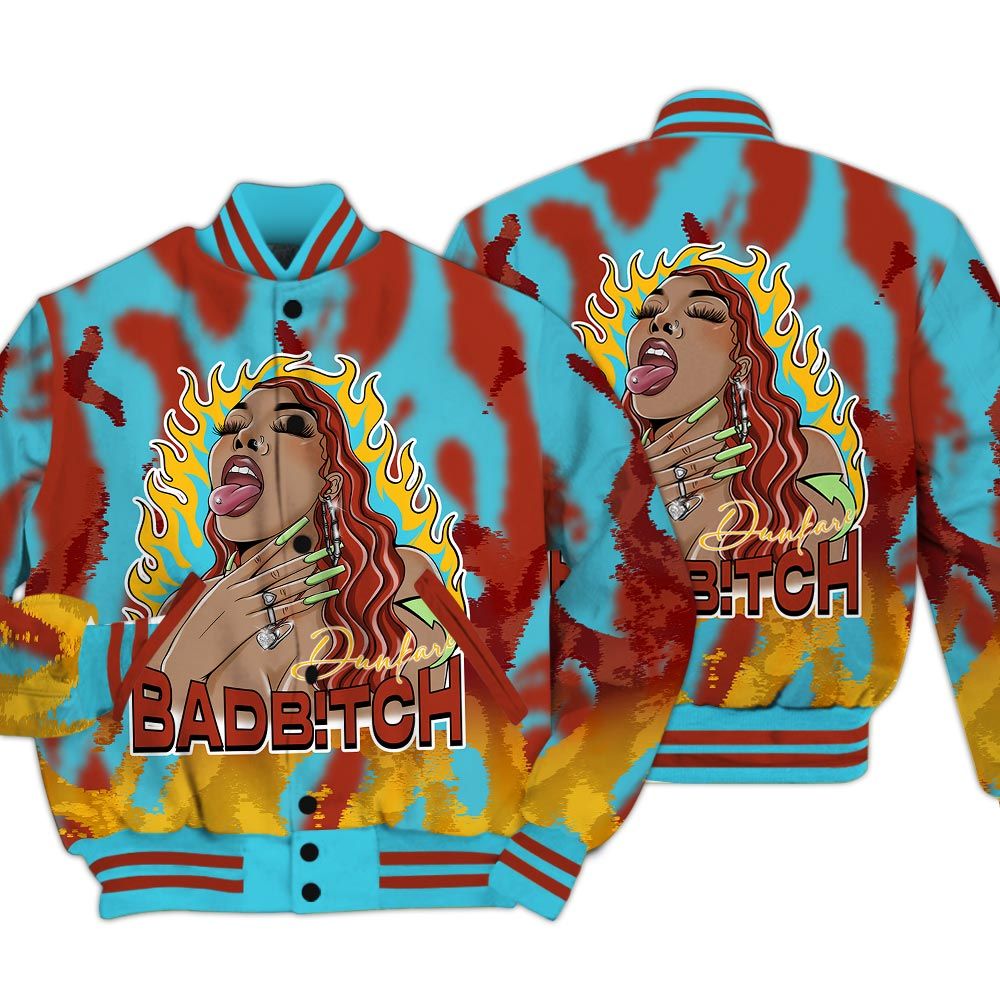 Varsity Jacket To Match SB Dunk Di'Orr Greenwood - Bad B!tch Burn Varsity Jacket Unisex