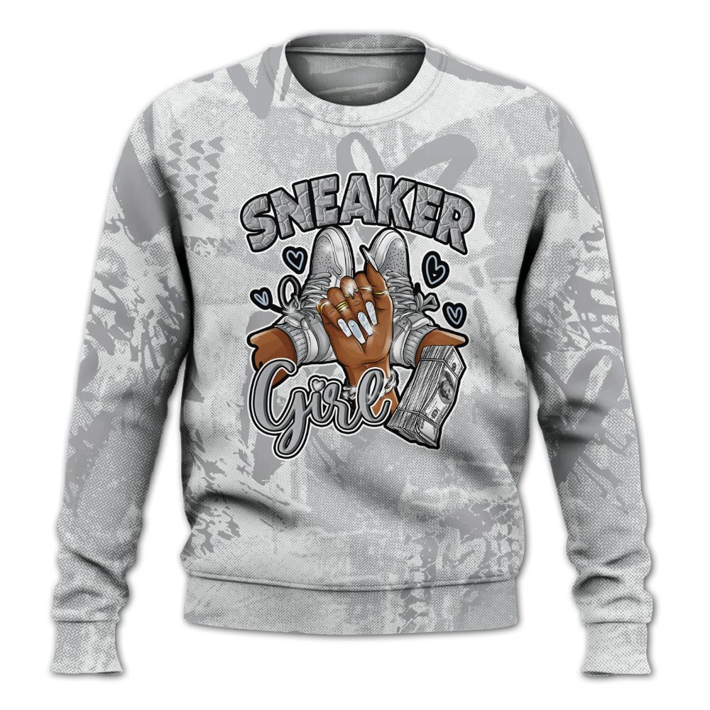 Sweatshirt To Match Low OG Wolf Grey 1s - Sneakerz Girlz Heart Grunge All Over Print