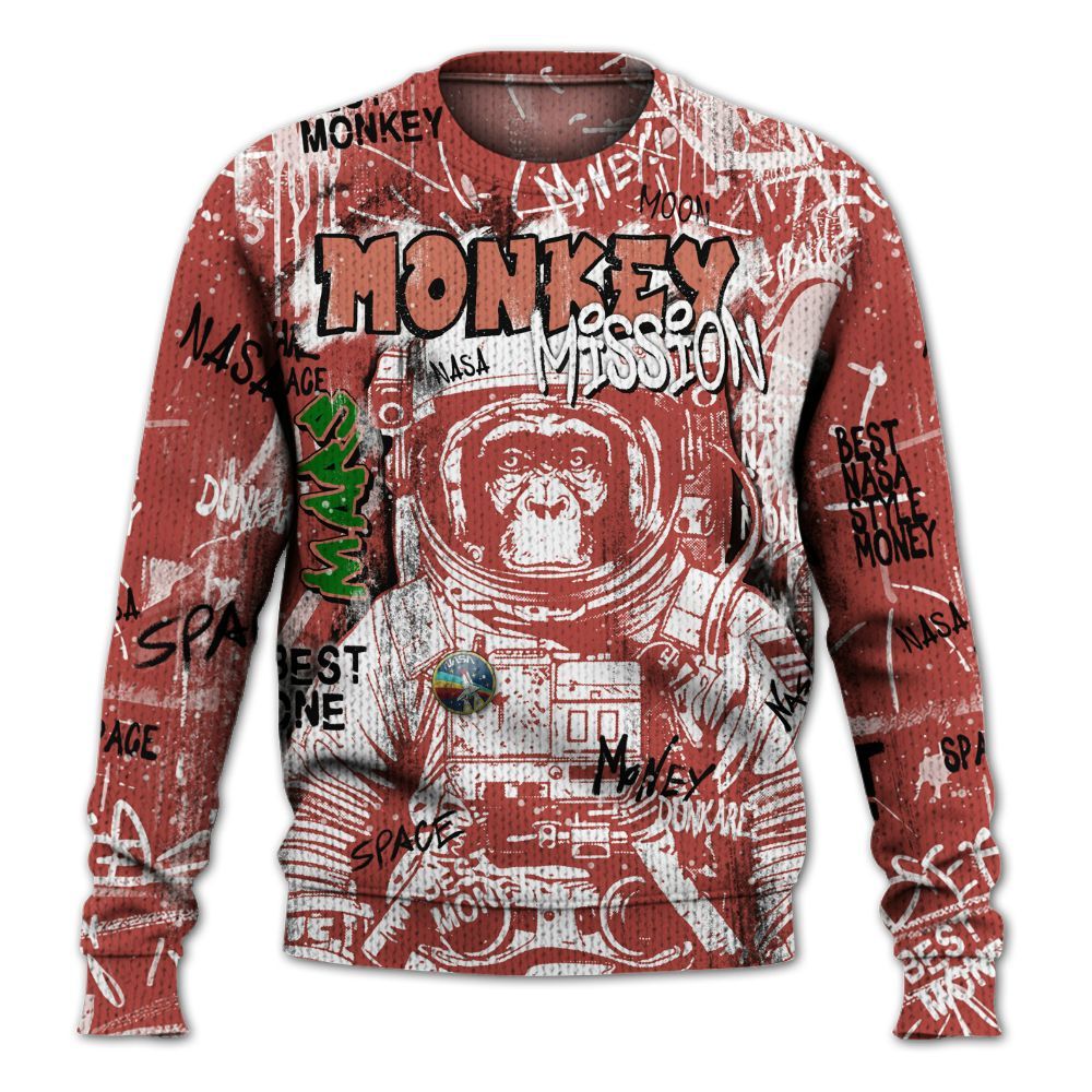Knitted Sweater To Match Dune Red 13s - Monkey Misson Space