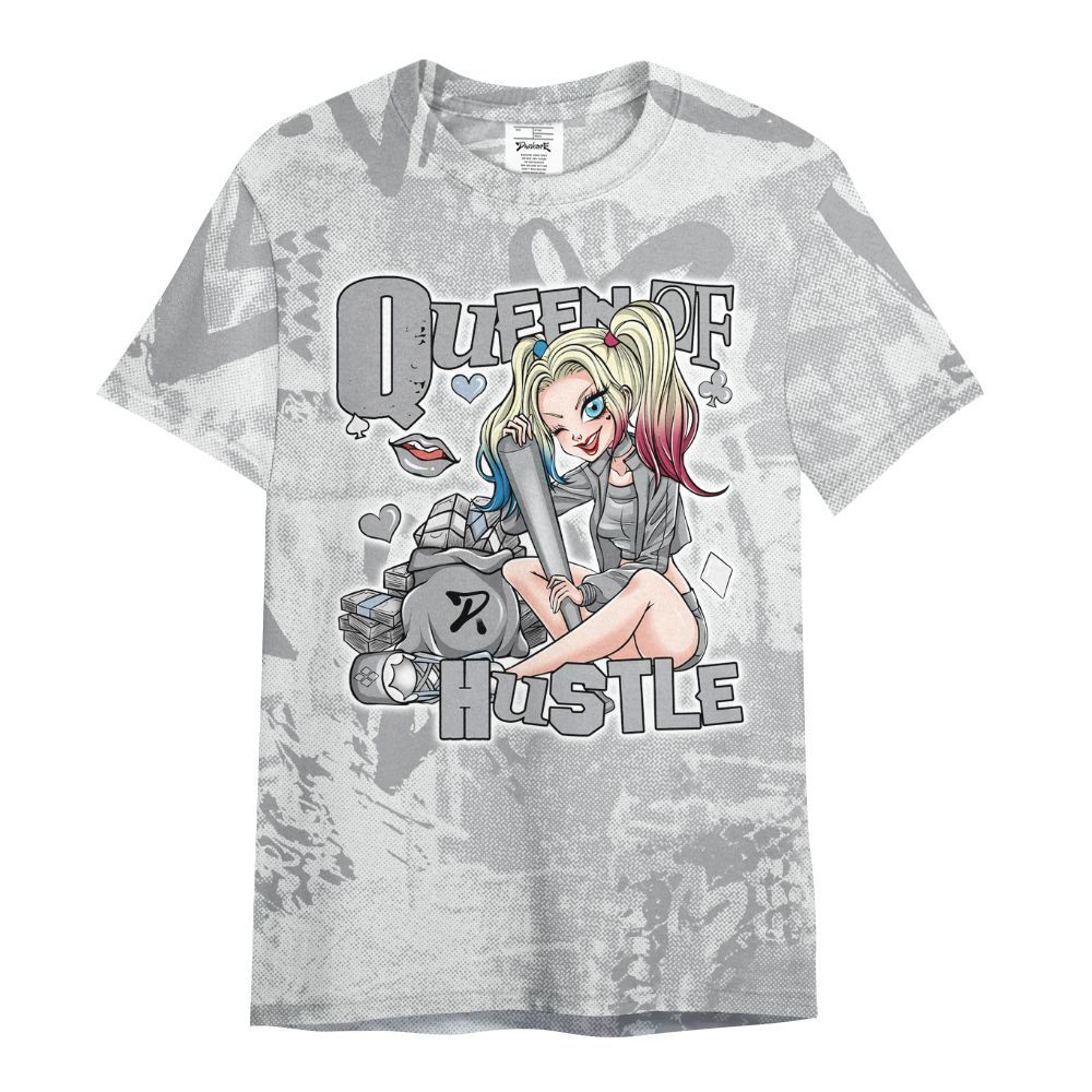 Shirt To Match Low OG Wolf Grey 1s - Hustles Quiinn Heart Grunge All Over Print