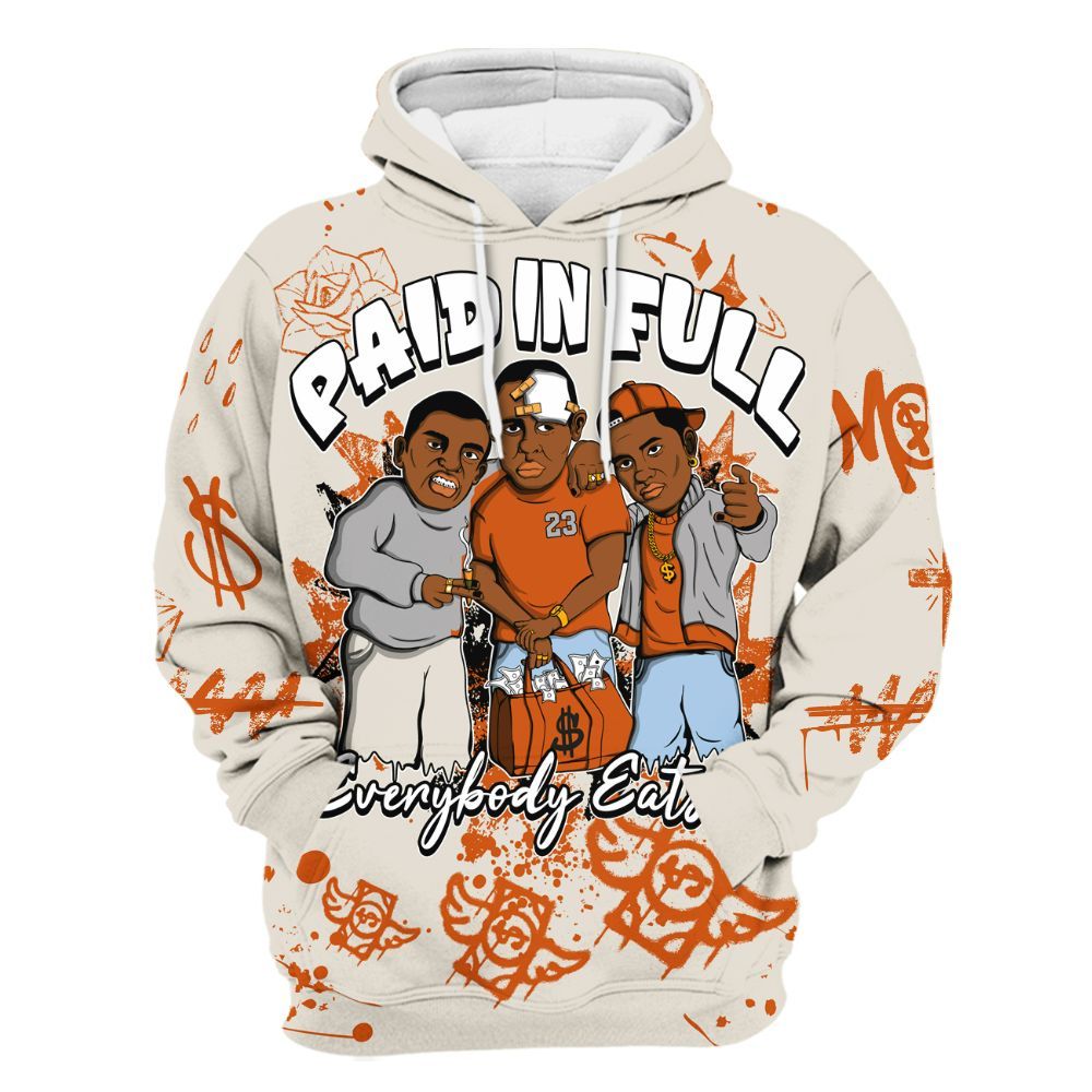 Hoodie To Match SE Craft 5s - Everybody Paid In Full Crayon All Over Print
