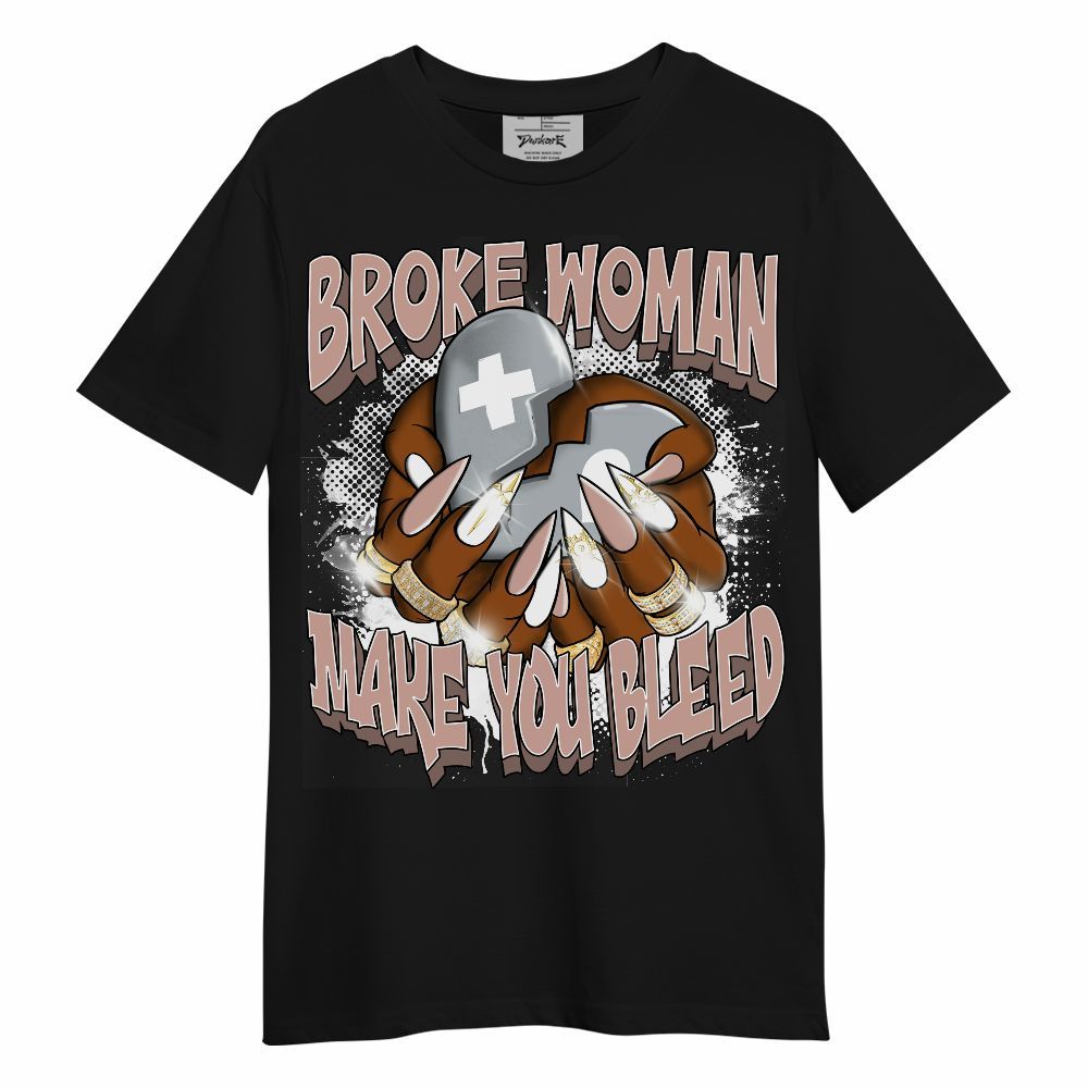 Shirt To Match Air Force Low 1 Arctic Orange - Broke Woman Heart Retro Unisex Shirt