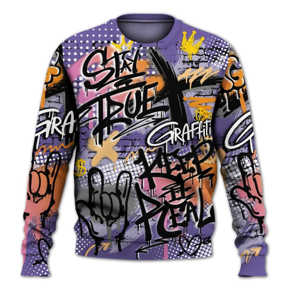 Sweatshirt To Match Book Sunset 1s - True It Real Graffiti Streetwear All Over Print