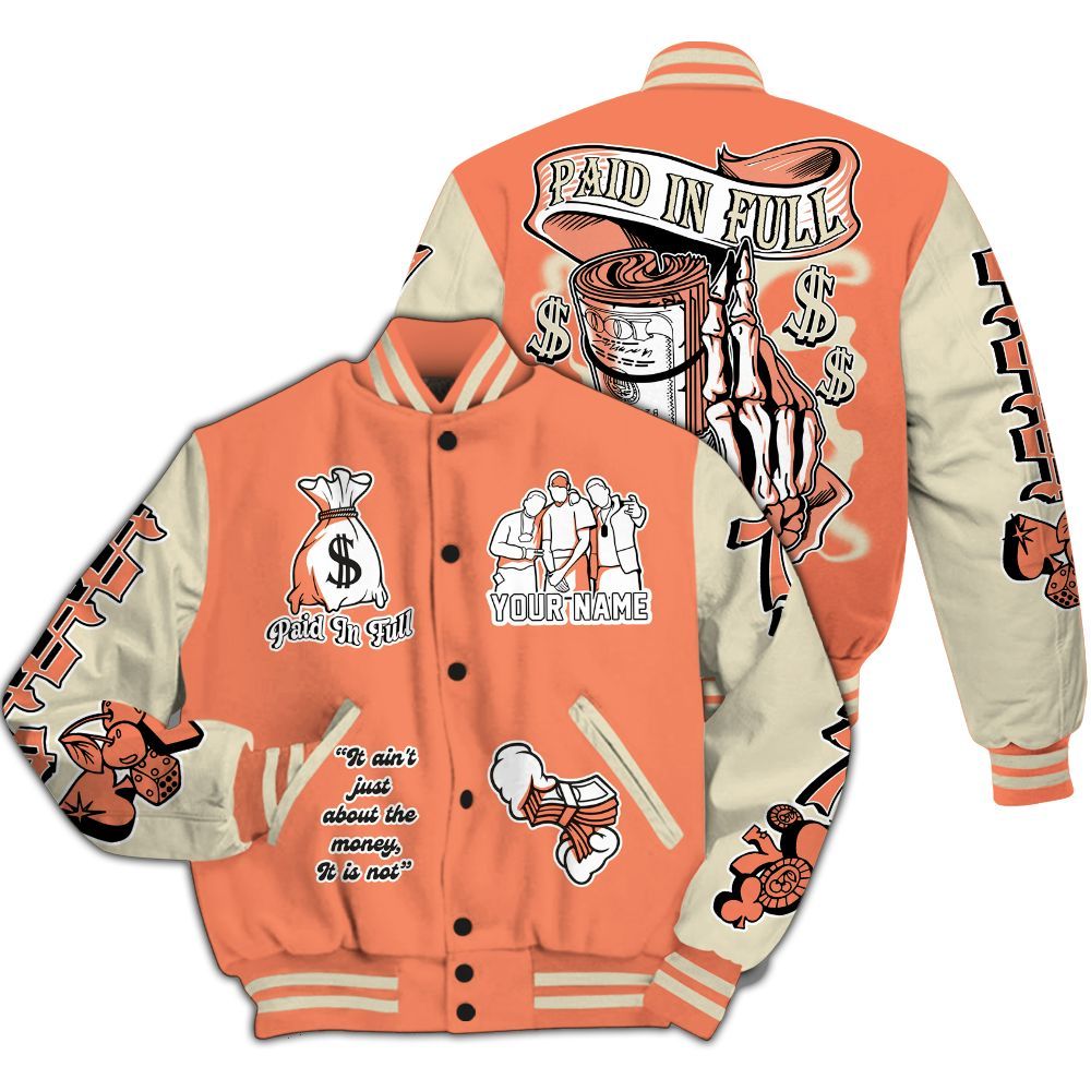 Varsity Jacket To Match DJ Khaled Crimson Bliss 5s - Paid In Full Baseball Varsity Jacket Custom Name All Over Print