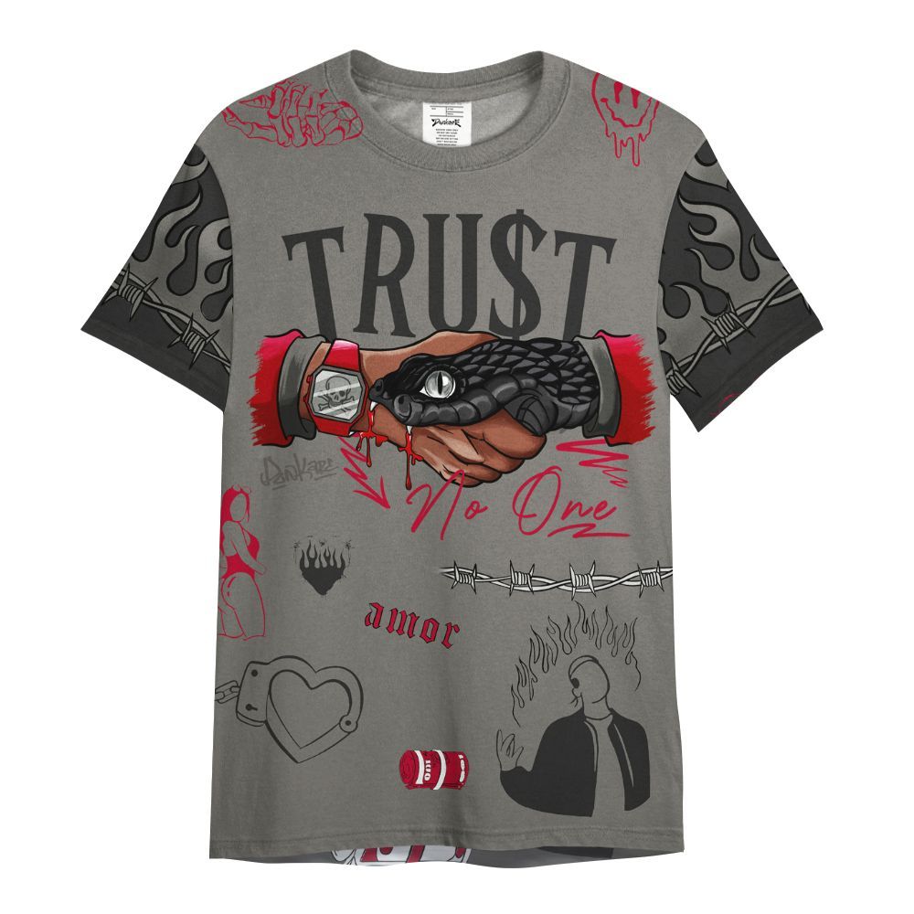 Shirt To Match Shadow 2025 10s Shirt, Snake Trust No One All Over Print