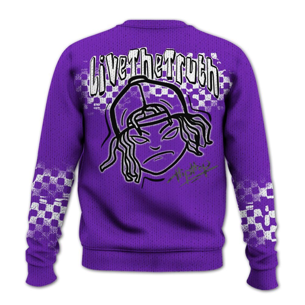 Knitted Sweater To Match Retro Dark Iris 3s - Feel Life Street Style