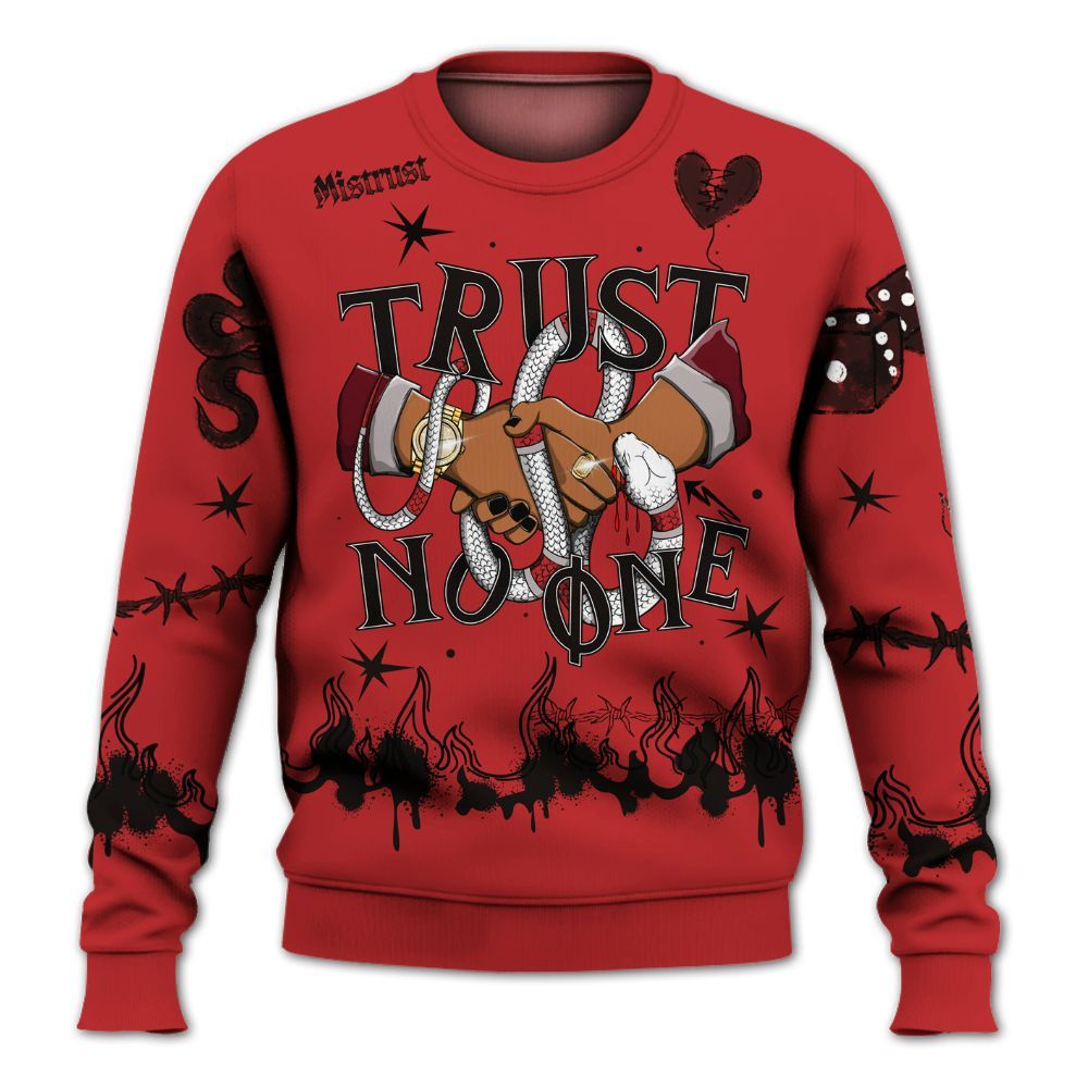 Sweatshirt To Match Kobe 9 Elite Christmas - Trust No One Snake-Bite Doodle Crayon All Over Print