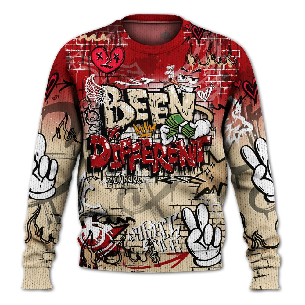 Sweater To Match Dunk Low Strawberry Waffle - Been Dif2erent Drip Graffiti Graphic