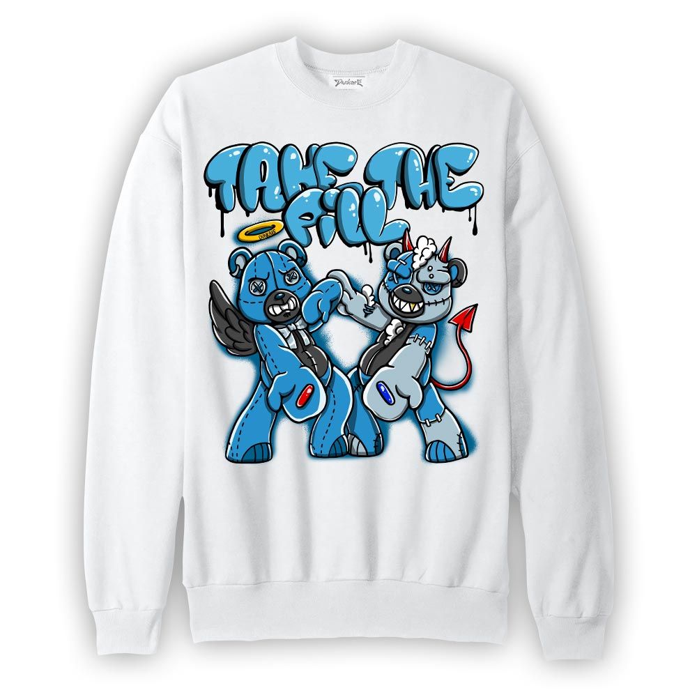 Sweatshirt To match Powder Blue 9s Sweatshirt - Take The Pill Hugz Graphic