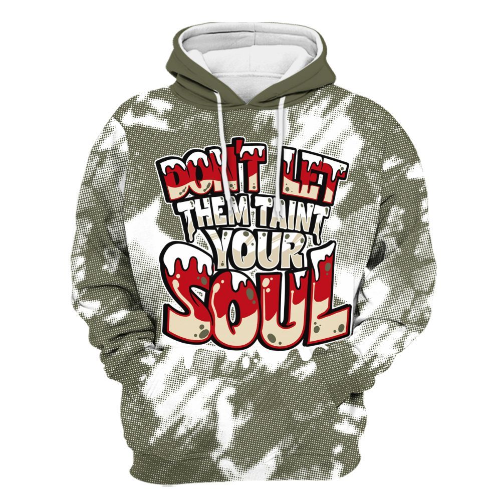 Hoodie To Match Low OG Medium Olive 1s - Never Taint Your Soul Shirt Unisex Oufit All Over Print
